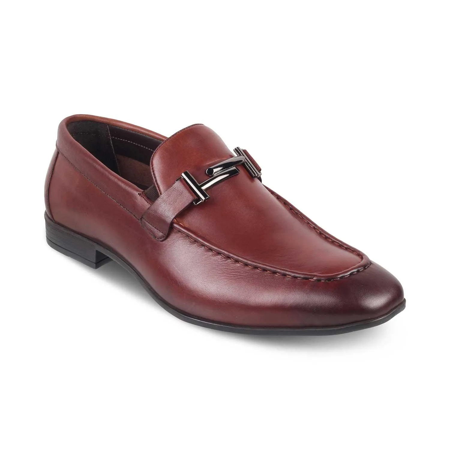 The Salperton Brown Men's Leather Loafers Tresmode