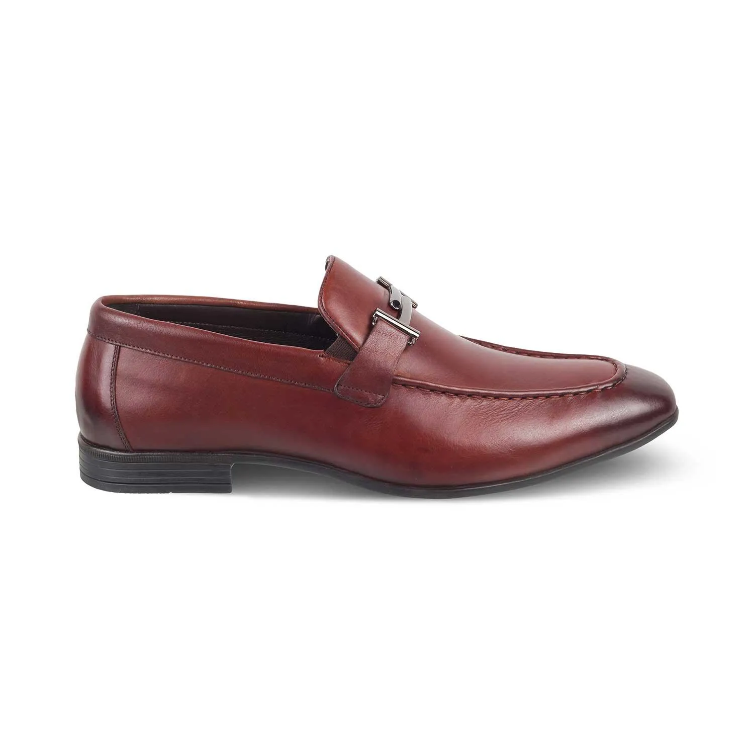 The Salperton Brown Men's Leather Loafers Tresmode