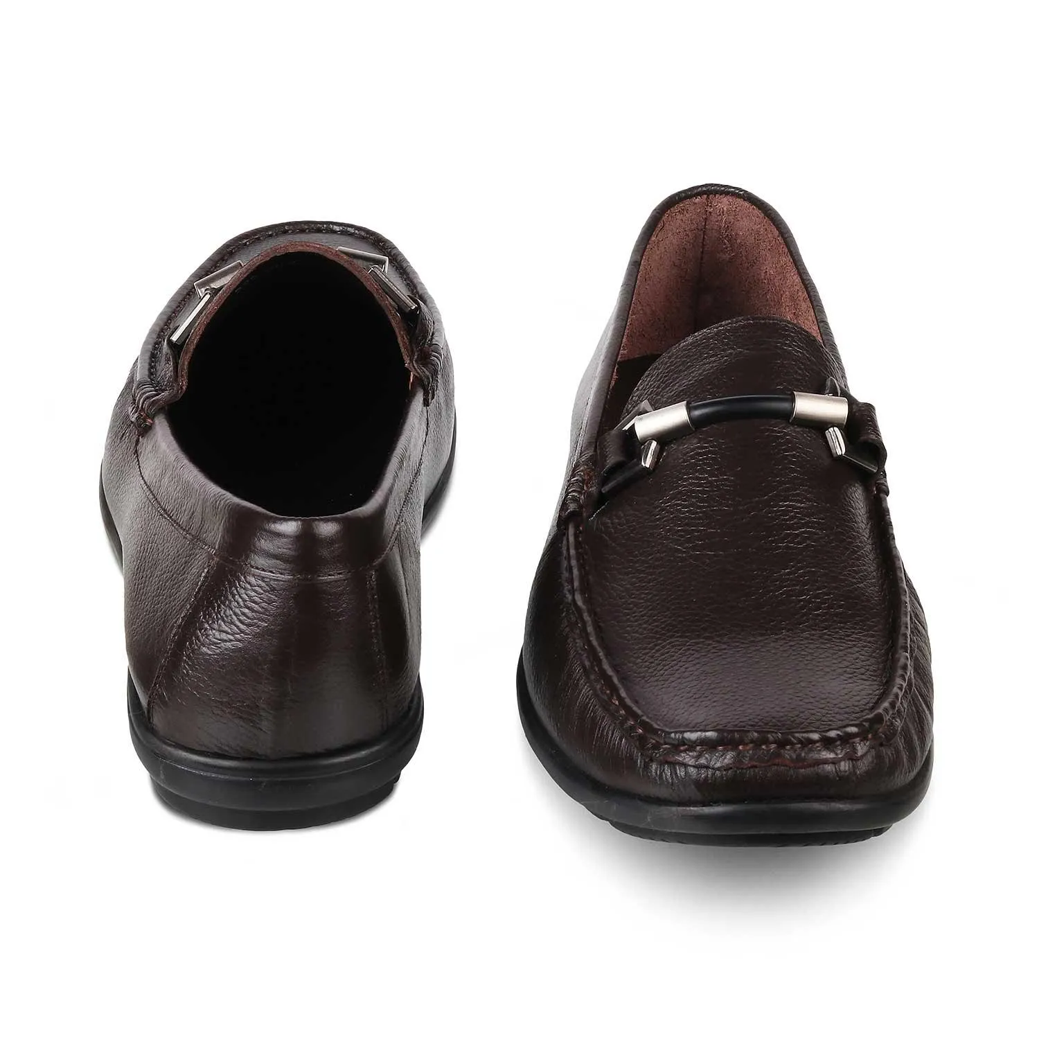 The Uffizi Brown Men's Leather Loafers Tresmode