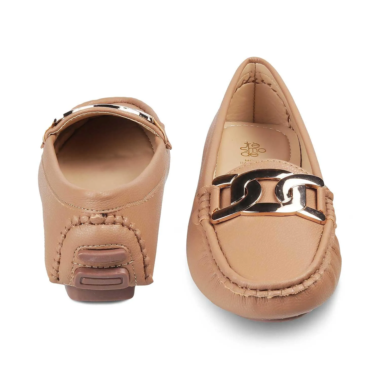 The Yon New Tan Women's Dress Loafers Tresmode