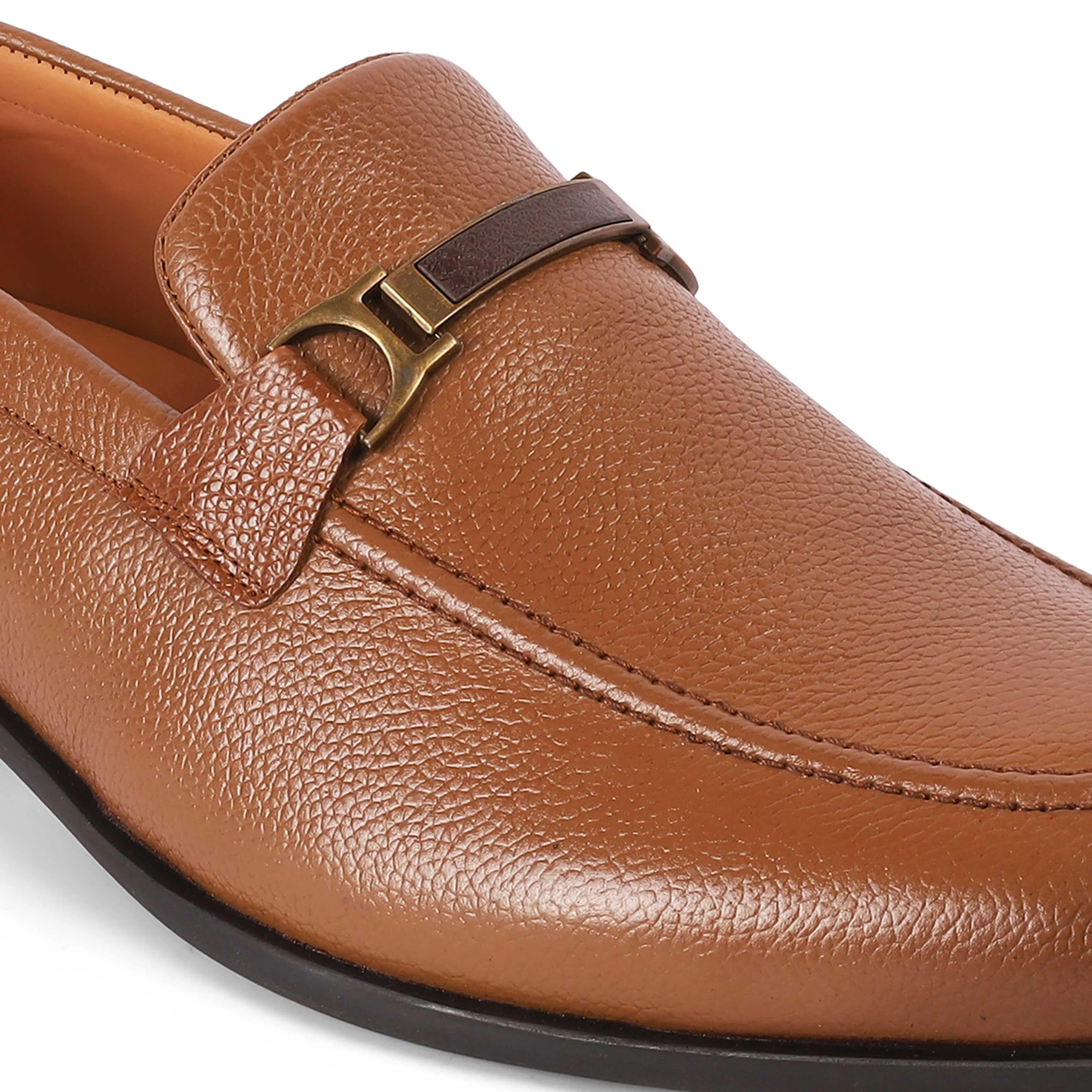 Tresmode Even Tan Men's Leather Loafers