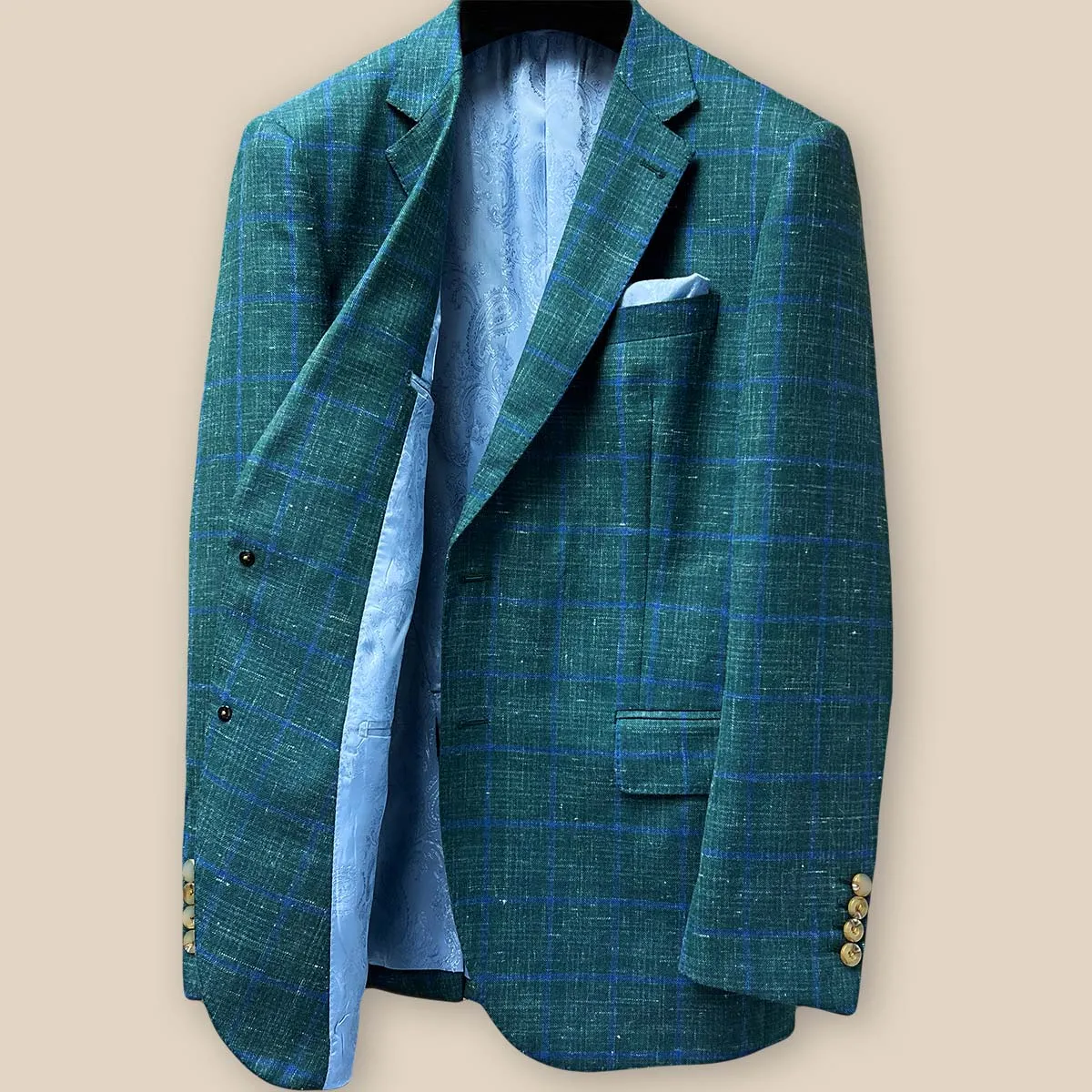 Westwood Hart Dark Green with Blue Windowpane Sport Coat