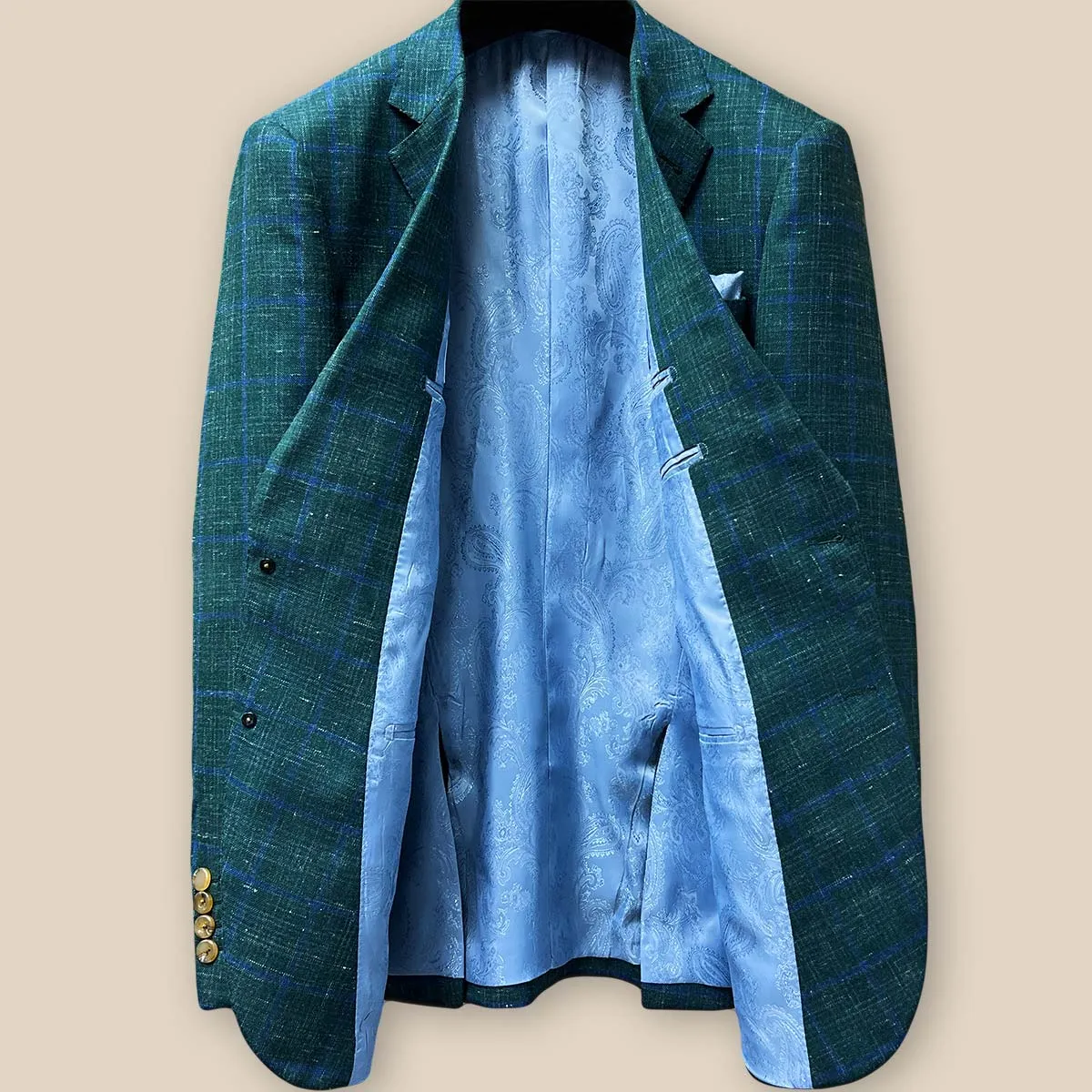 Westwood Hart Dark Green with Blue Windowpane Sport Coat