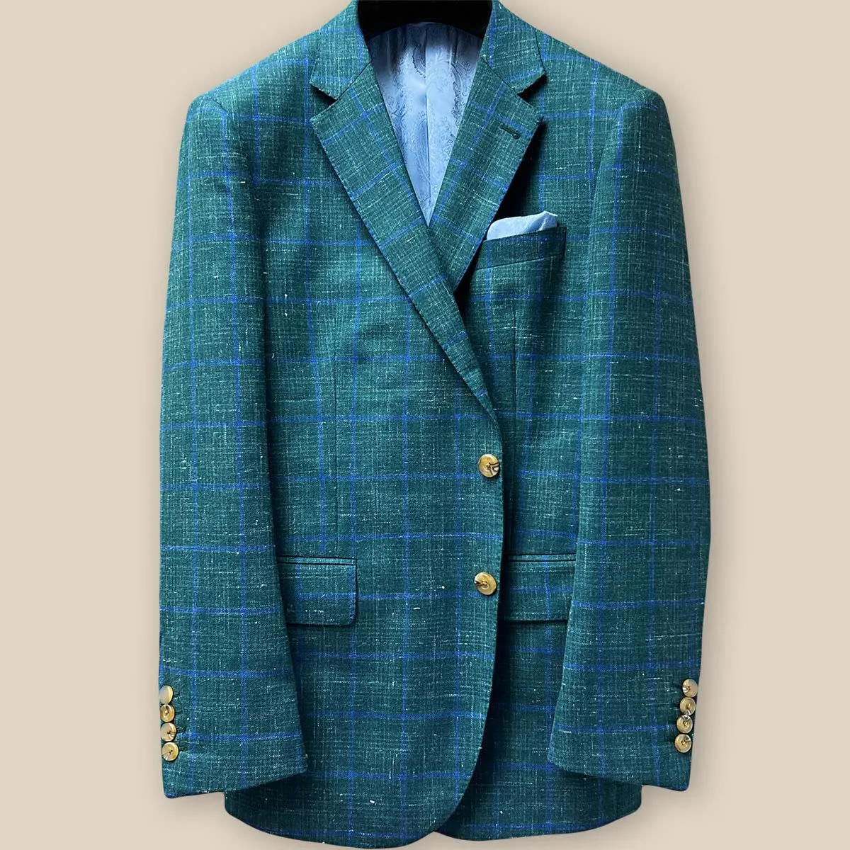 Westwood Hart Dark Green with Blue Windowpane Sport Coat