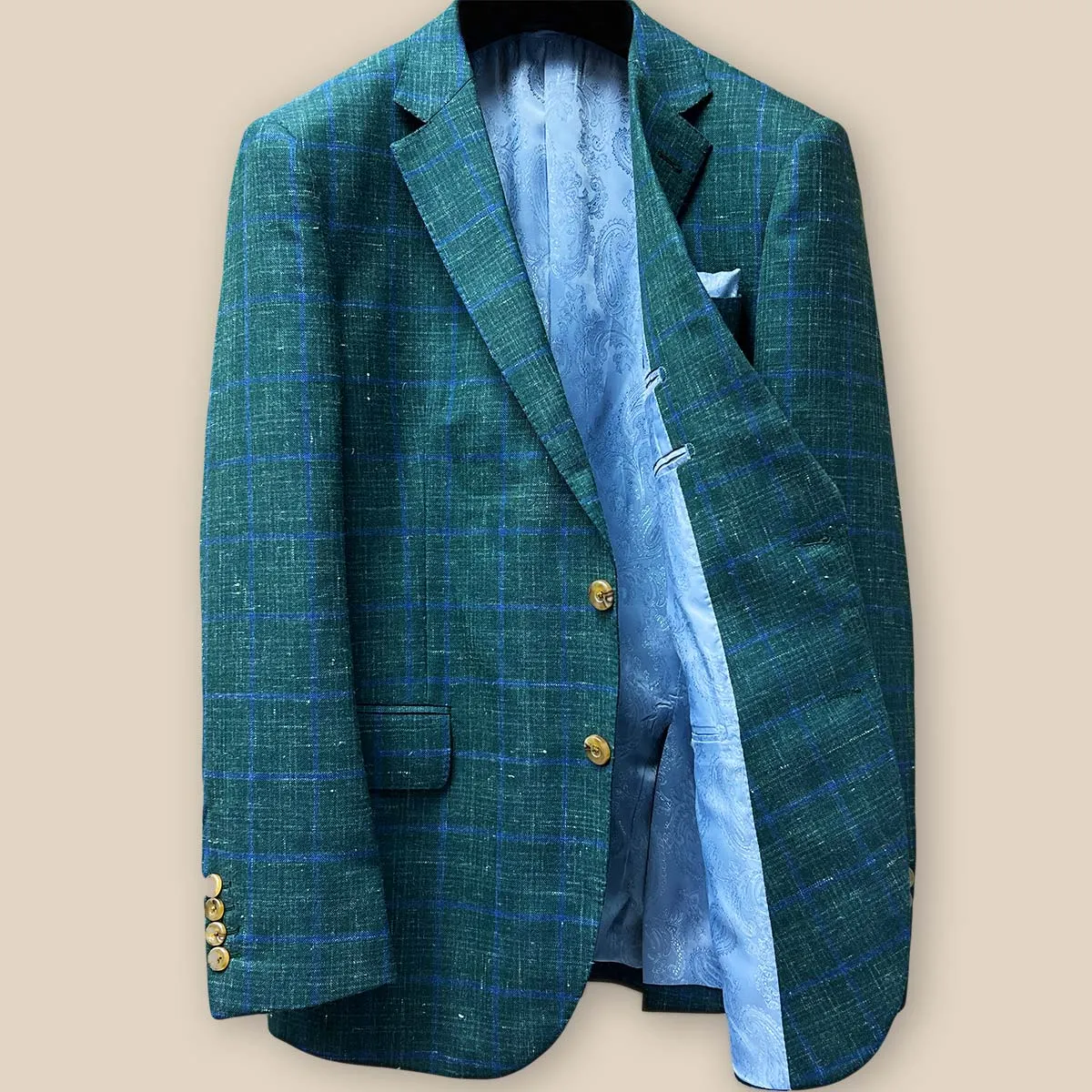 Westwood Hart Dark Green with Blue Windowpane Sport Coat