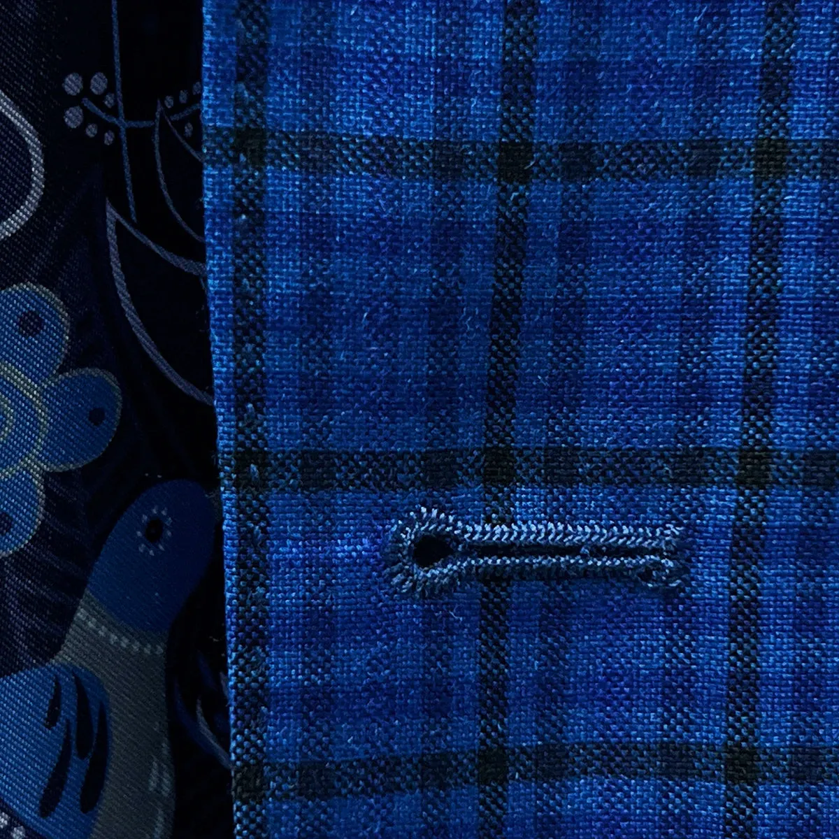 Westwood Hart Royal Blue with Black Grid Checks Men's Sportcoat