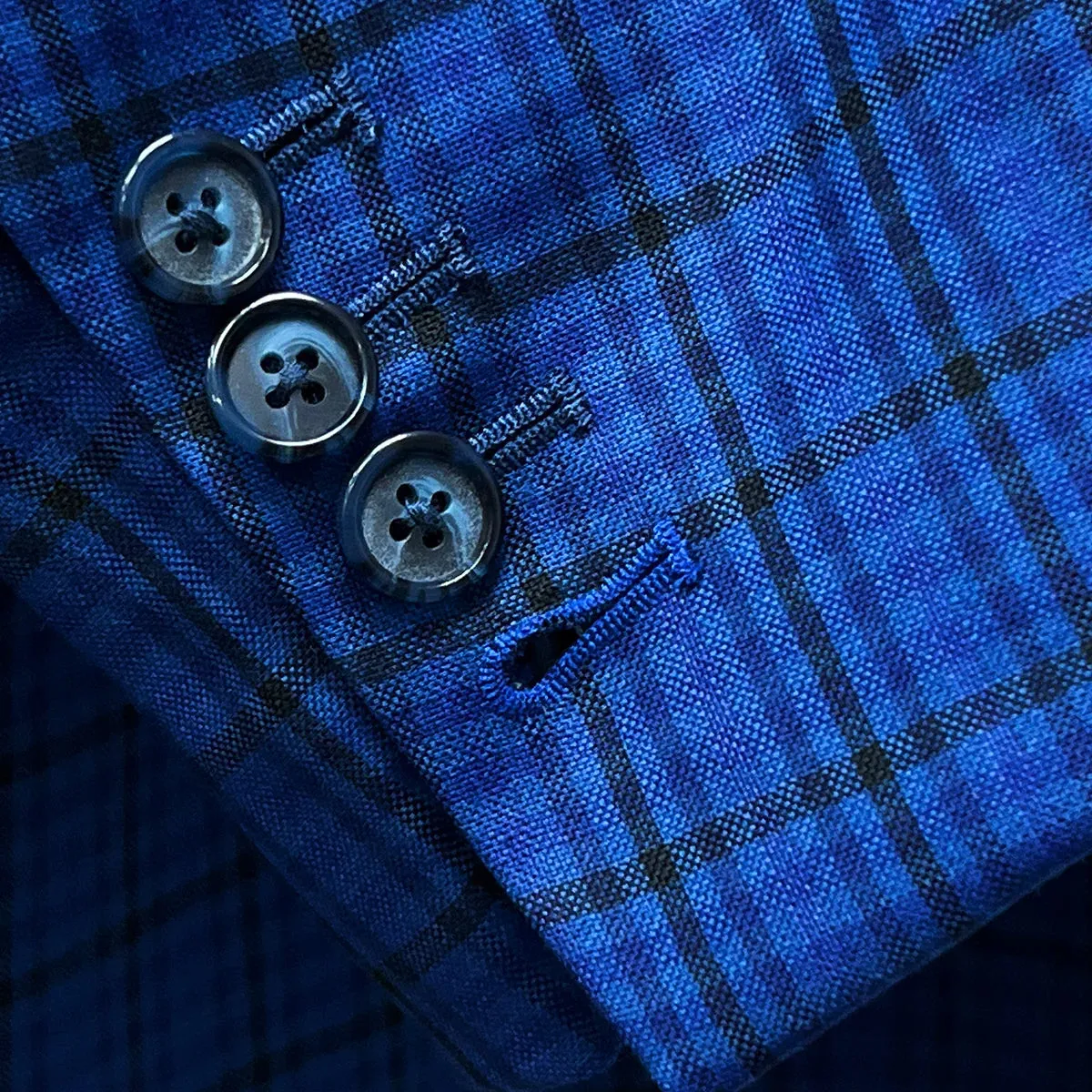 Westwood Hart Royal Blue with Black Grid Checks Men's Sportcoat